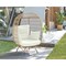 Manhattan Comfort Spezia Freestanding Steel and Rattan Outdoor Egg Chair with Cushions in Cream OD-HC002-CR - alternate 7